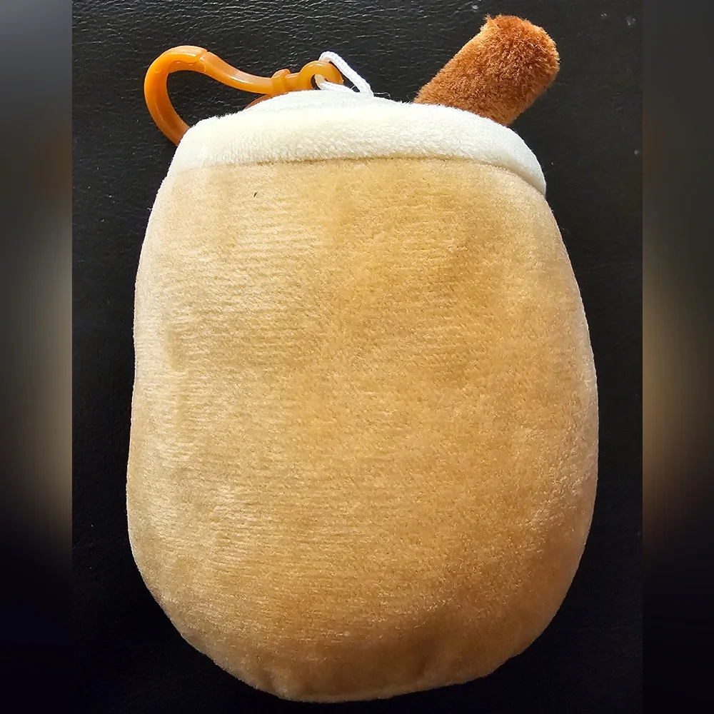Cute Brown Sugar Bubble Tea Plush Keychain Purse Charm New without Tags - Picture 4 of 5